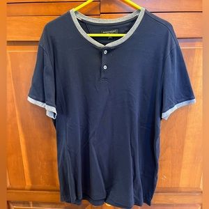 Banana Republic Mens Blue Luxury Touch Ultra Doux Crew Neck T Shirt Size XL